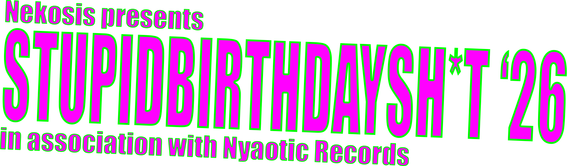 STUPIDBIRTHDAYSH*T '26 logo