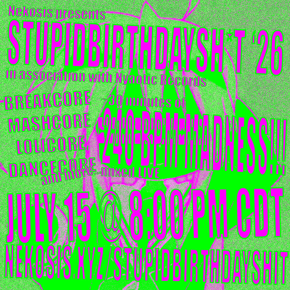 Nekosis presents STUPIDBIRTHDAYSH*T '26 original promotional flyer